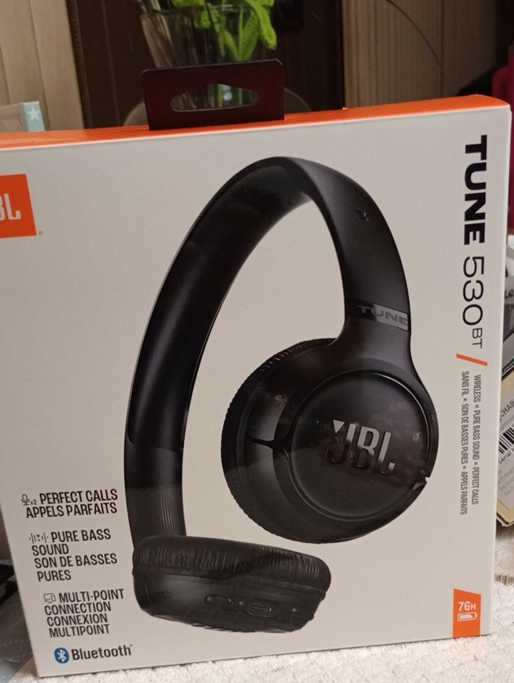 JBL Tune 530BT Wireless On-Ear Headphones - Black